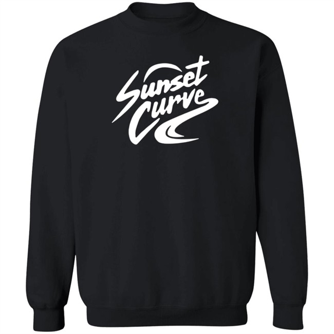 Julie And The Phantoms Official Merchandise Sunset Curve Black Crewneck Sweatshirt Julie And The Phantoms Official Merchandise Sunset Curve Black Crewneck Sweatshirt