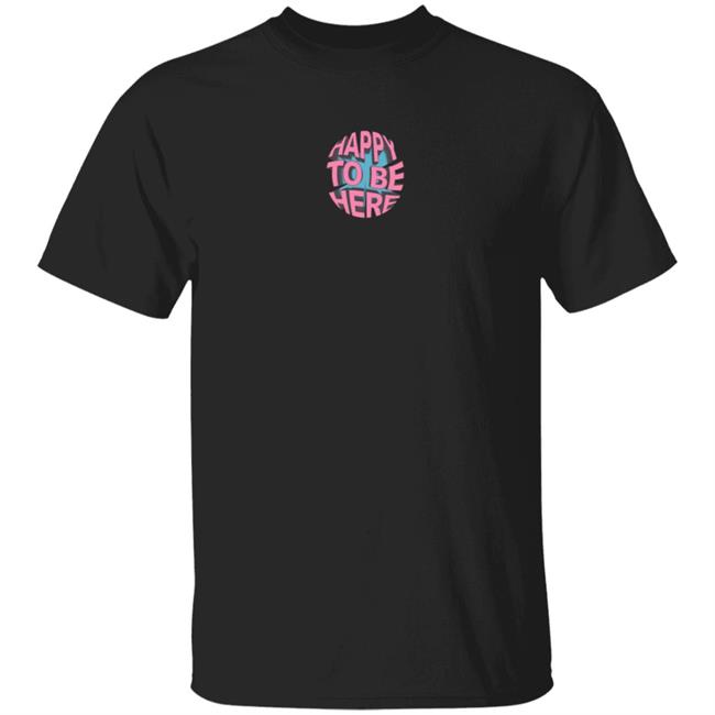 Space Zebra Merch Happy To Be Here Black Tee Shirt