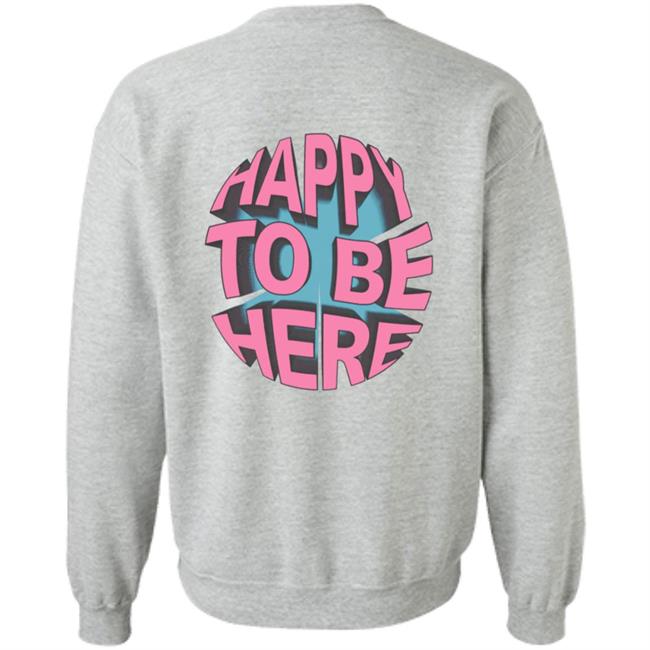 Space Zebra Merch Happy To Be Here Ice Blue T Shirt Space Zebra Merch Happy To Be Here Ice Blue T Shirt