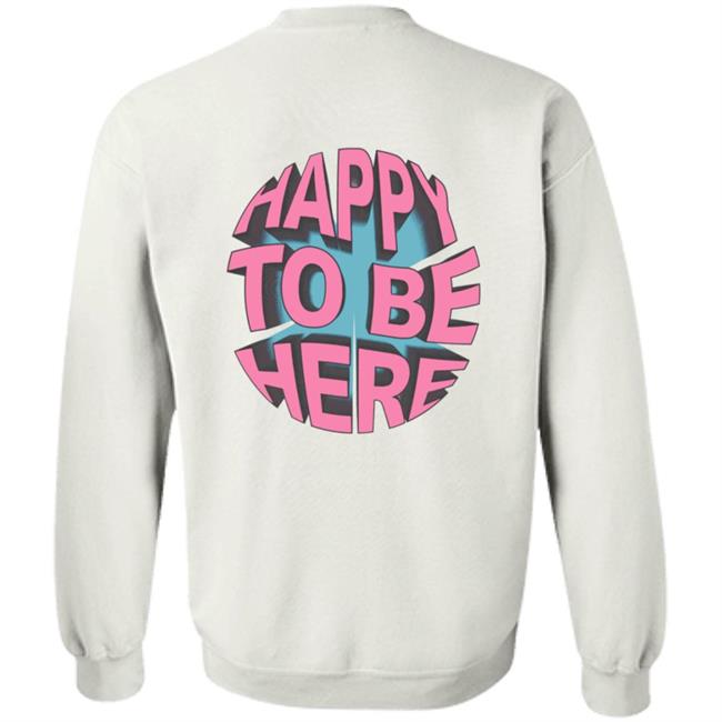 Space Zebra Merch Happy To Be Here Ice Blue T Shirt Space Zebra Merch Happy To Be Here Ice Blue T Shirt