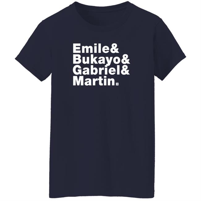 Jonathan David Emile & Bukayo & Gabriel Martin Shirt Jonathan David Emile & Bukayo & Gabriel Martin Shirt