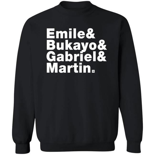 Jonathan David Emile & Bukayo & Gabriel Martin Shirt Jonathan David Emile & Bukayo & Gabriel Martin Shirt