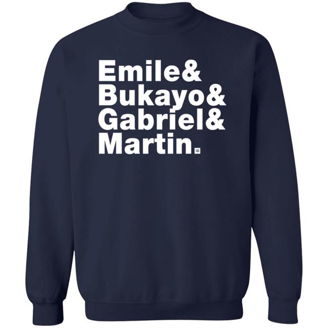 Jonathan David Emile & Bukayo & Gabriel Martin Shirt Jonathan David Emile & Bukayo & Gabriel Martin Shirt