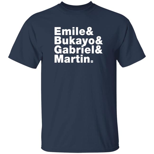 Jonathan David Emile & Bukayo & Gabriel Martin Shirt Jonathan David Emile & Bukayo & Gabriel Martin Shirt