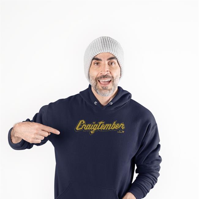 BreakingT Craig Counsell Craigtember Tee Navy