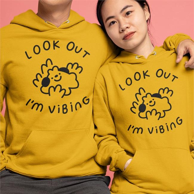 Hey Hey Momo Shop Merch Look Out I'm Vibing Hoodie Momo Draws