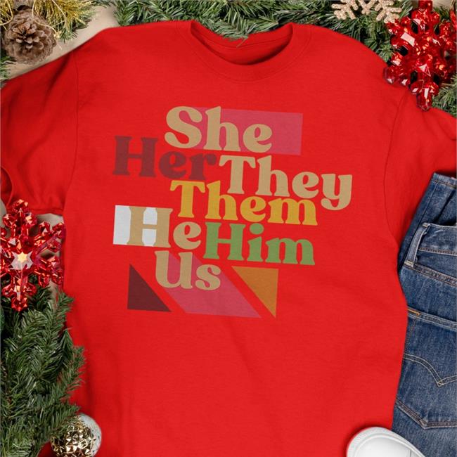 Libs Of Tiktok She Her They Them He Him Us Limited Edition Classic TShirt Red Libsoftiktok