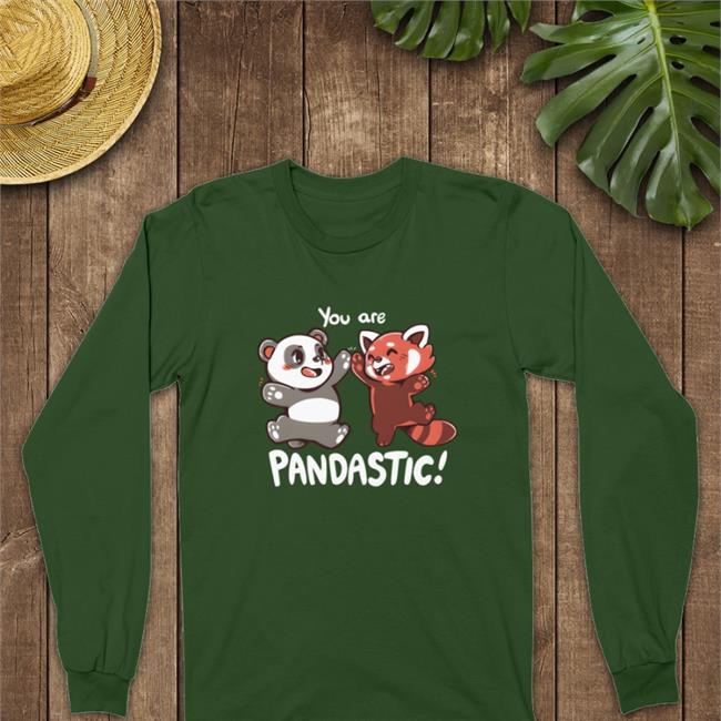 Qwertee Merch You Are Pandastic Baseball Sleeve Tee Qwertee