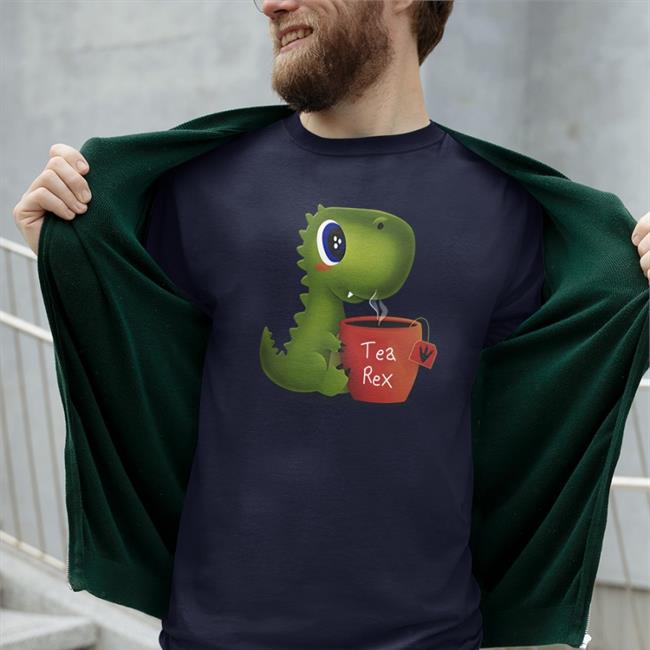 Qwertee Merch Tea Rex Cap Qwertee Black