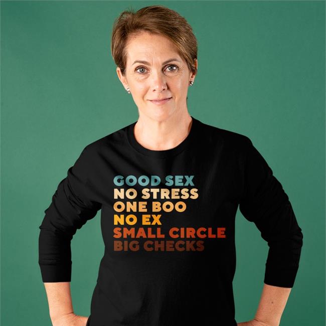 Good Sex No Stress One Boo No Ex Small Circle Big Checks Tee Advobarryroux