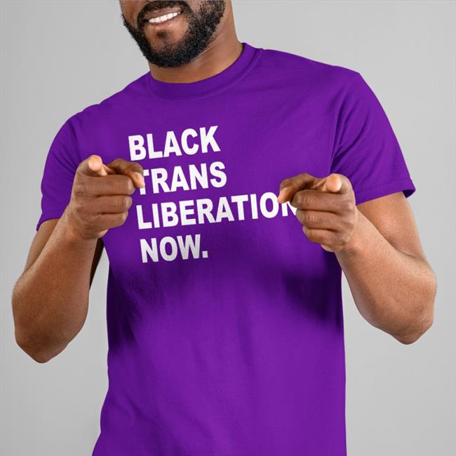 Michael_AW77 Black Trans Liberation Now Tee Shirts