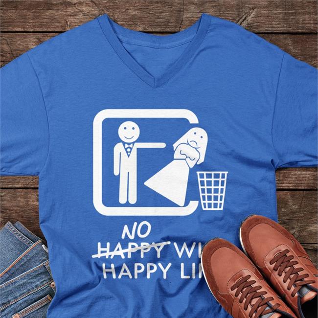 No Happy Wife Happy Life Classic T-Shirt Black Murder X Bryan
