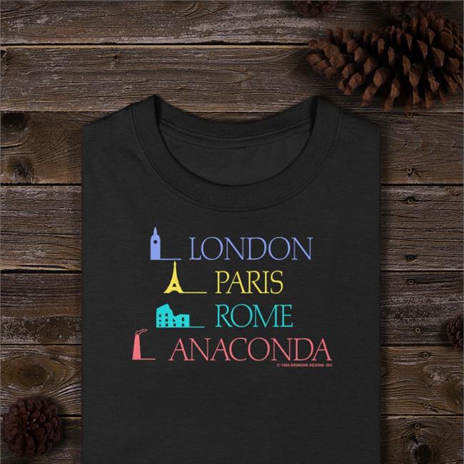 Sierra Gideon London Paris Rome Anaconda T Shirt London Paris Rome Anaconda Shirt 1989 Brindar Design