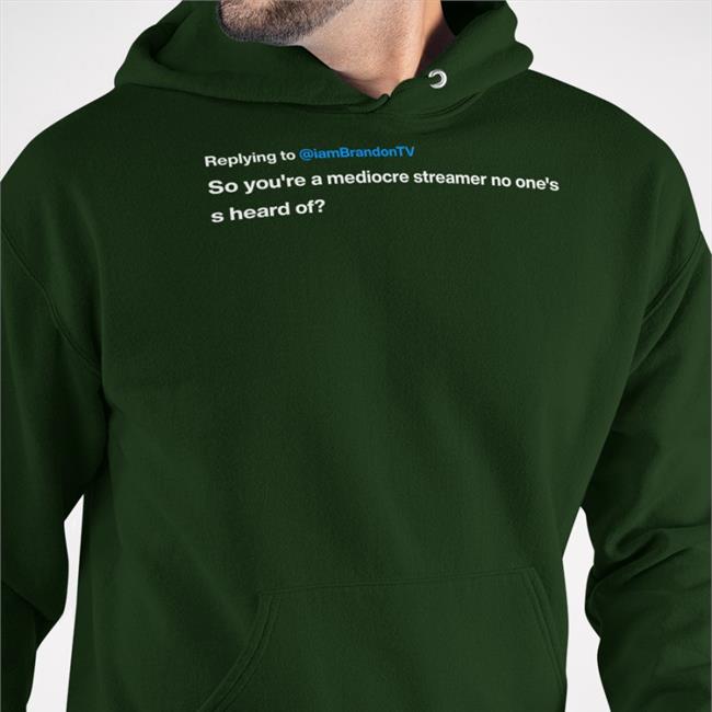 Replying To Iambrandontv So You're A Mediocre Streamer No One's S Heard Of Tee