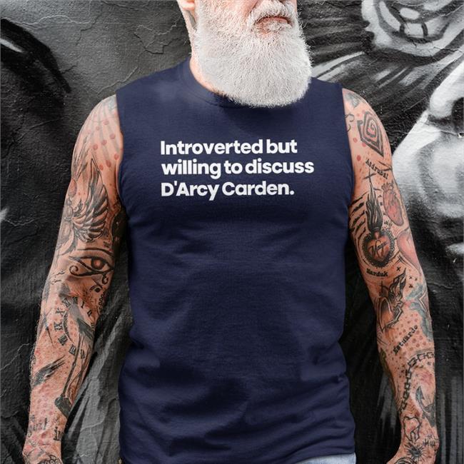 Slayluthor Introverted But Willing To Discuss D'arcy Carden Long Sleeve Shirt Black