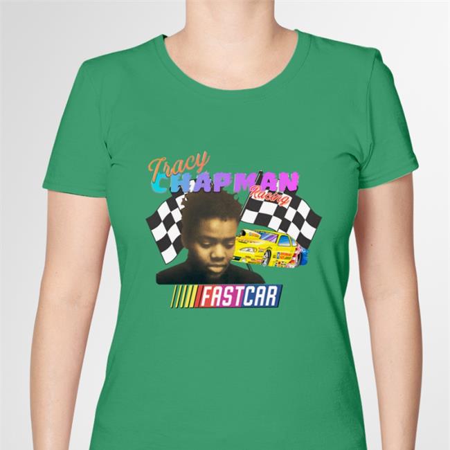Tracy Chapman Fast Car Nascar Tee Shirt Black