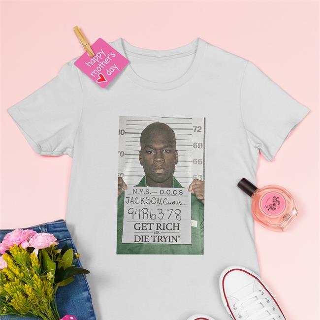Mug Shot Get Rich Or Die Tryin Tee Shirt 50Cent