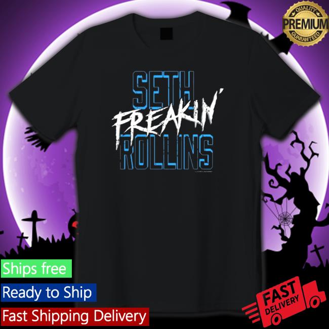 Official Seth Freakin Rollins Blue Text T-Shirt
