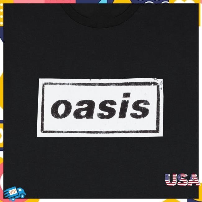 Official Oasis Shop Live '25 Stencil Logo Top Shirt White