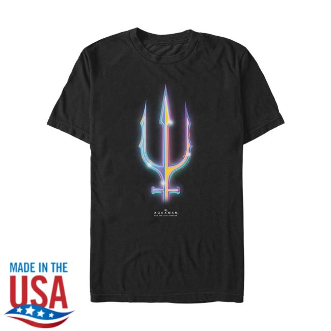 Official AMC Movie Merchandise Aquaman And The Lost Kingdom Aquaman Trident Top Shirt