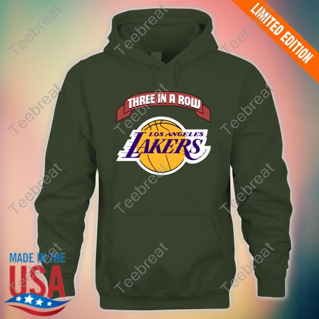 Kutesylilulu Three In A Row Lakers Shirt Kutesylilulu Three In A Row Lakers TShirt