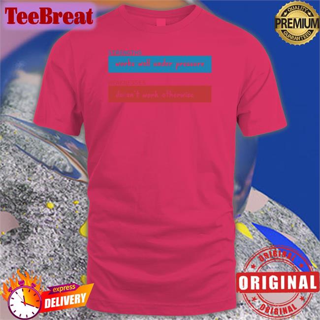 Adhd Jesse Merch Strengths Works Well Under Pressure Weaknesses Doesn't Work Otherwise Shirts