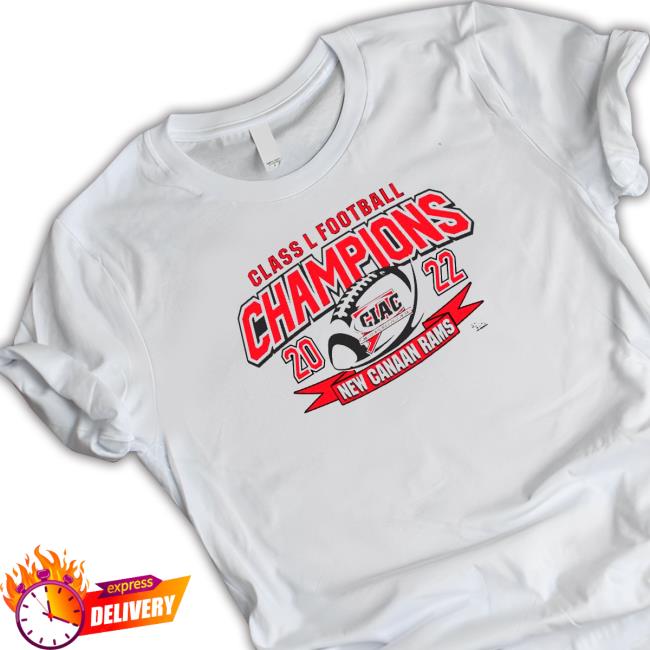 New Canaan Rams Class L Football Champions 2022 Tee Shirt