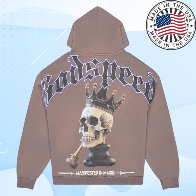 Official Godspeed Nyc Clothing Merch King 4Ever Popover Hoodie (Grey)