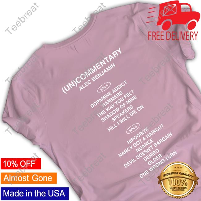 Official (Un)Commentary Tracklist Alec Benjamin Shirt Official (Un)Commentary Tracklist Alec Benjamin Shirts
