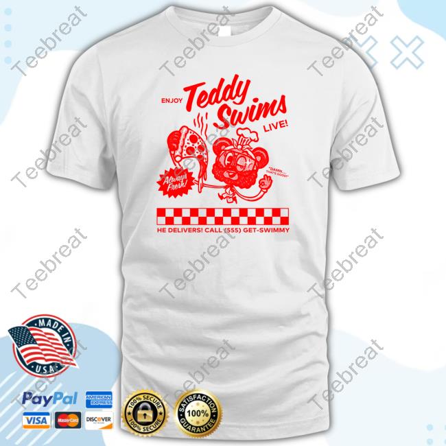 Swimmy Pizza Enjoy Teddy Swims Live Hoodies