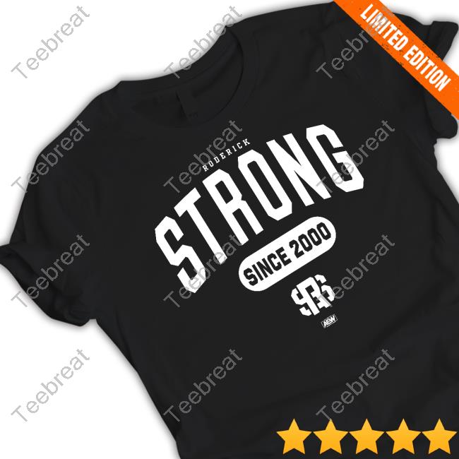 ShopAEW Merch Roderick Strong - Since 2000 Shirts