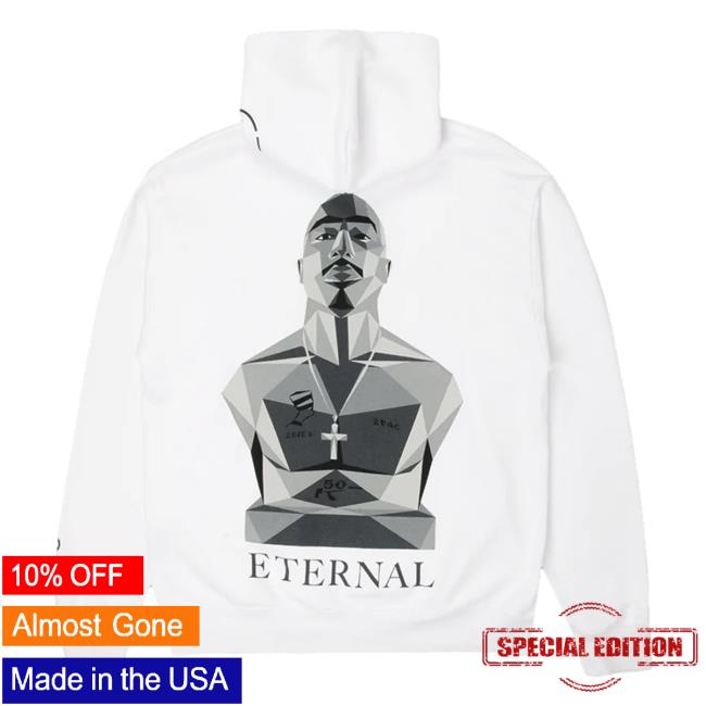 Official Interscope Records 2 Pac Merch Clothing Store 2Pac Fragment X 2Pac Eternal White Hood Towpac