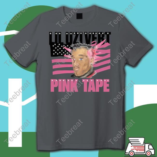 Lil Uzi Pink Tape Black Portrait T Shirts