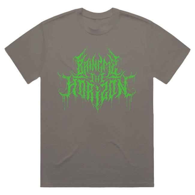 Official Bring Me The Horizon Spiky Logo Charcoal Tee BMTH