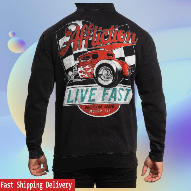 Official AfflictionClothing Apparel Store Affliction Clothing Fire Oil Pullover Sweatshirt