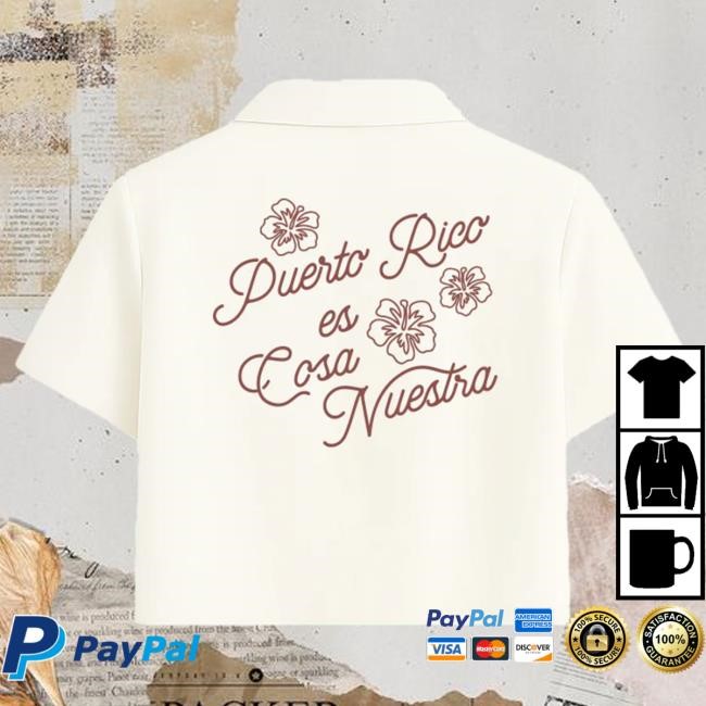 Official Rauw Alejandro Merch Store Shop PR es Cosa Nuestra Crop Coral Top Shirt
