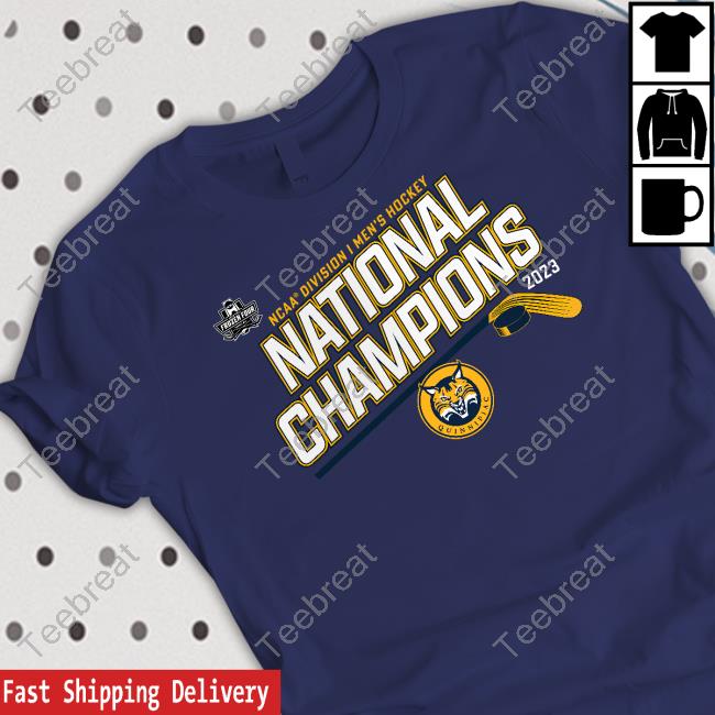 Quinnipiac Bobcats Ncaa Division I Men's Ice Hockey National Champions 2023 Shirts