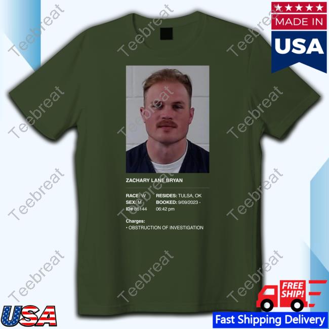 Zachary Lane Bryan Mugshot Tee Shirt