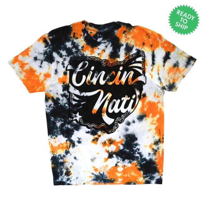 Official Ohio Clothing Store Shop Cincinnati Tie Dye 3D Sweatshirt Ohioclothing
