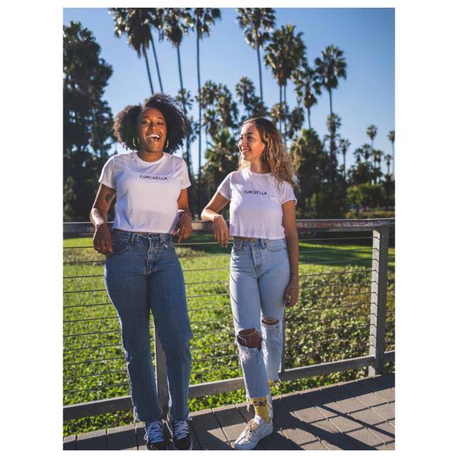 Official Coachella Merch Store Shop Classic White Crop Tee