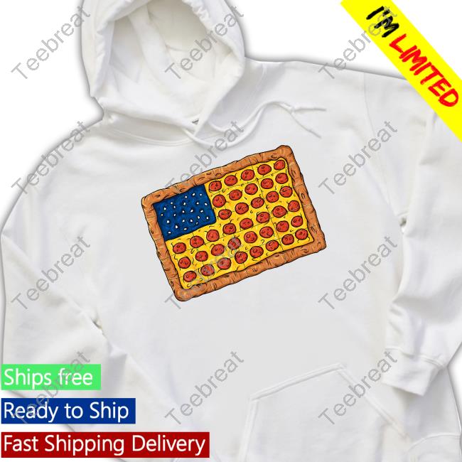 Pizza American Flag 4th Of July Funny Food Shirt