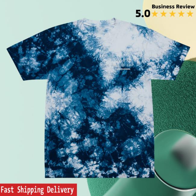 Official Yujin Clothing Boy In Love Tie Dye Tee Shirt Navy / White Tie-Dye