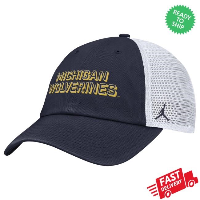 Michigan Wolverines Nike Jordan Navy Club Trucker Cap The M Den Official Shop