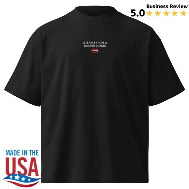 Official Murder with my Husband Horror Junkie Oversized Tshirt MWMH Postcat