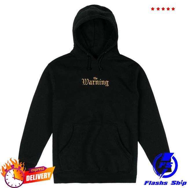 Official The Warning Merch Store The Warning TW Gold Embroidered Logo Hoodies The Warning Clothing Shop