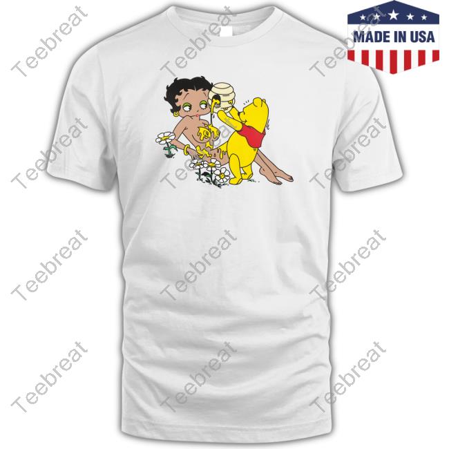 Pooh Pouring Honey On Betty Boop Hoodie
