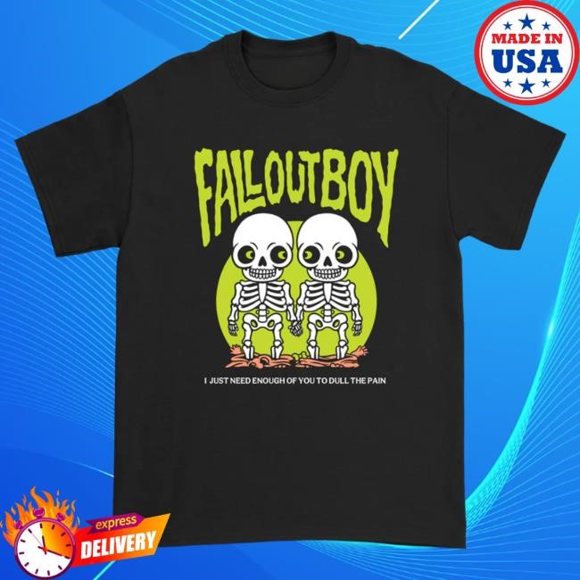 Official Fall Out Boy Merch Store Twin Skeleton Shirt FallOutBoy