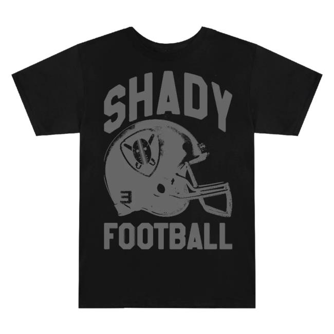 Eminem Slim Shady Clothing Shop Store Slim Shady Shady Shady's Undefeated Record 12-0 Football Top Shirt Black SlimShady Merch