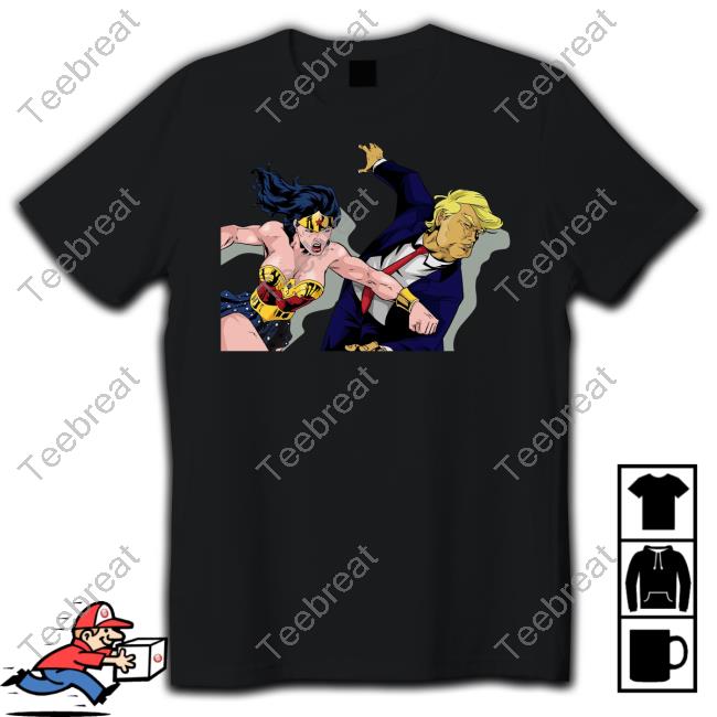 Wonder Woman Punching Donald Trump Tee Shirt