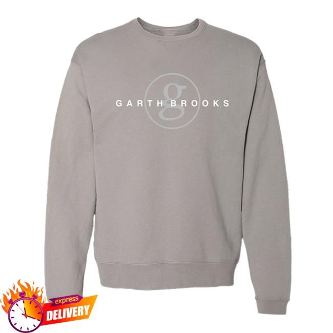 Garth Brooks Official Merch Store Grey Logo Essential Crewneck Sweatshirt Stadium Tour Clothing Shop Apparel